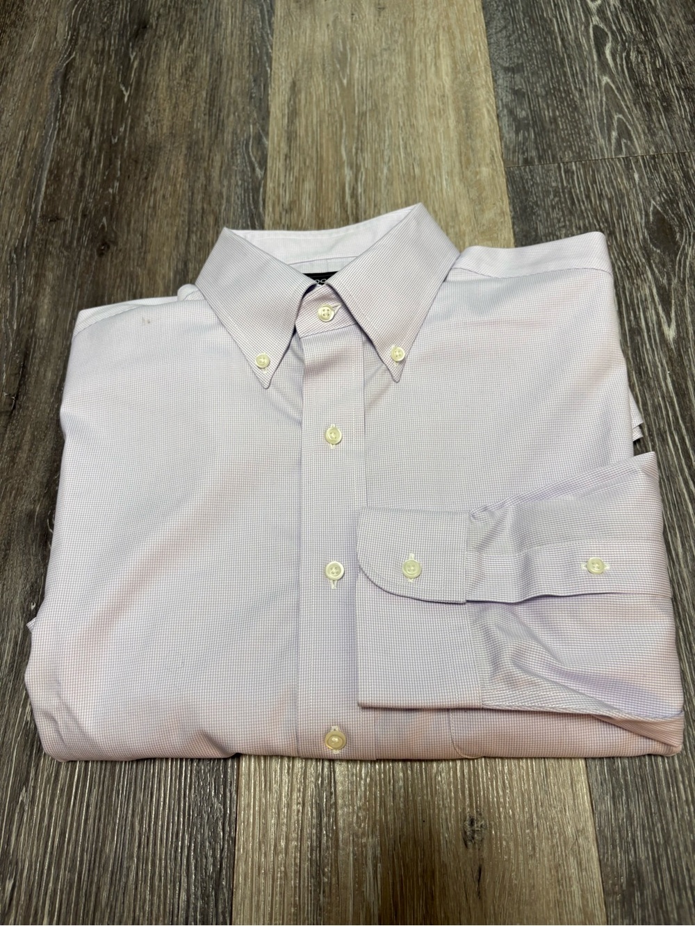 Jos. A. BANK Men's Button-Down Dress Shirt in Light Lavender - 100% Cotton